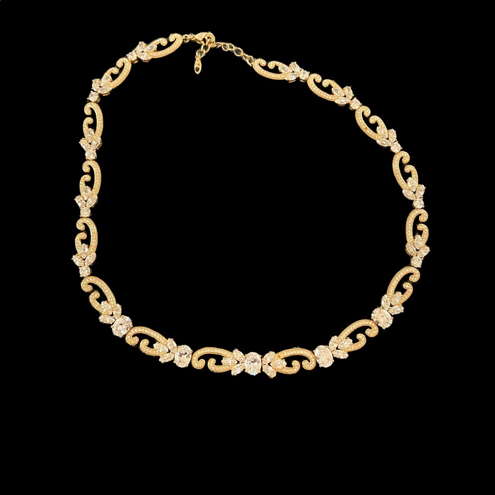 Marchesa Gold-Tone Crystal Necklace